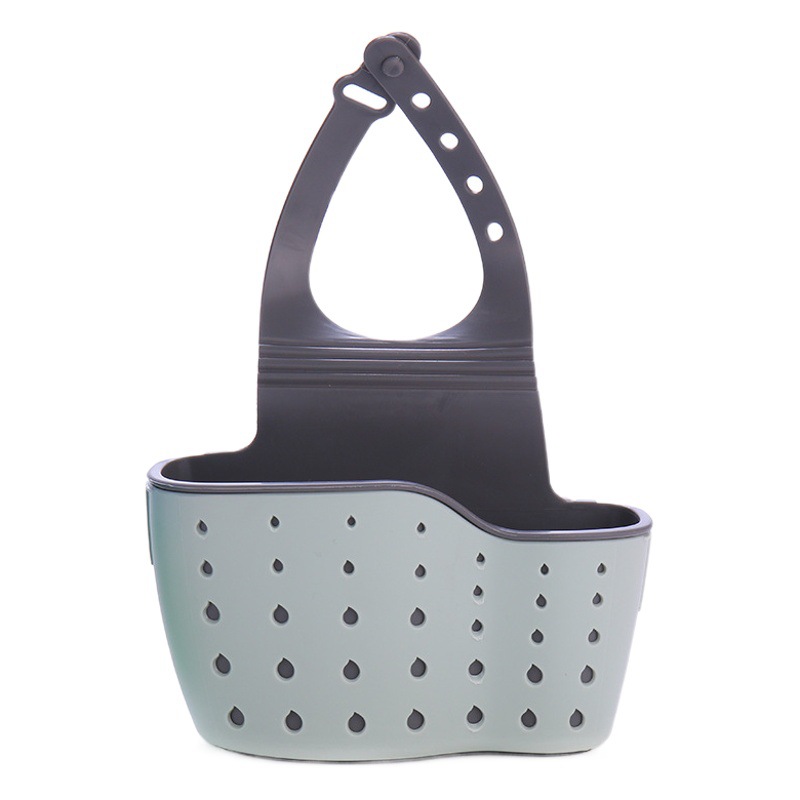 Ajustable pulsador de doble capa de almacenamiento grifo cesta colgante fregadero de la cocina estante de almacenamiento esponja drenaje bolsa colgante