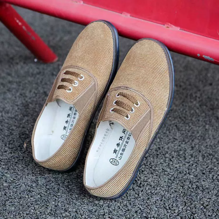 Оригинальные товары Jintai, весенне-осенняя парусиновая повседневная обувь, прогулочная обувь на открытом воздухе, дышащая впитывающая пот Мужская рабочая обувь, Тканевая обувь без шнуровки