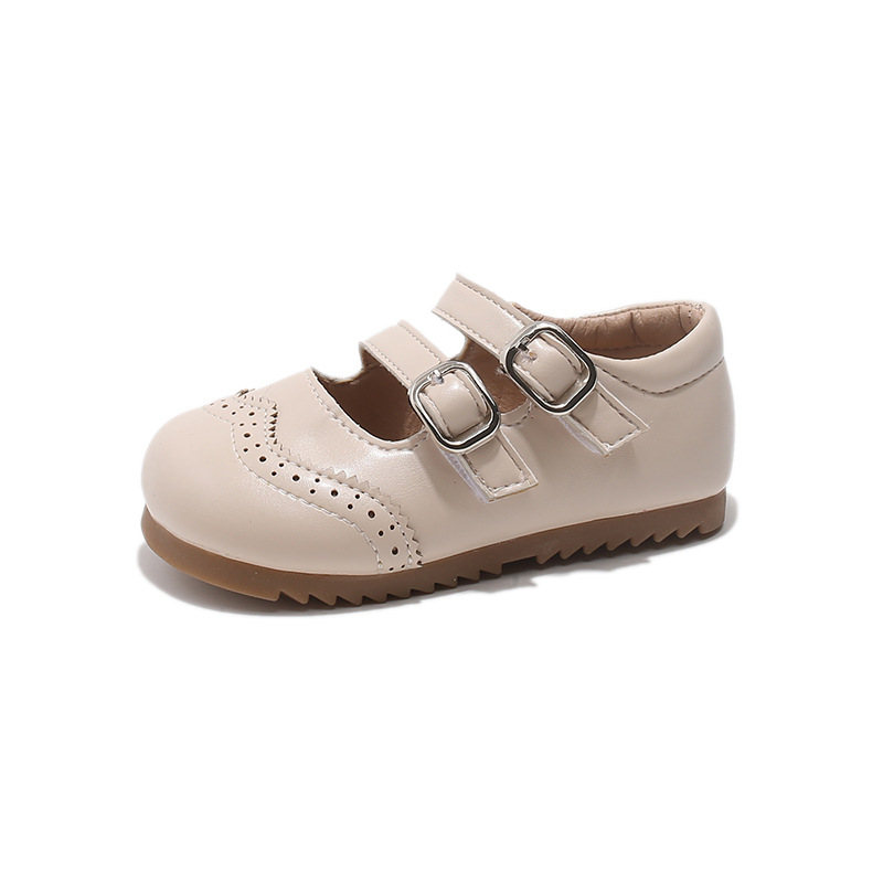 Zapatos de cuero suave para niñas 2026 primavera y otoño nuevos zapatos de princesa de cabeza redonda para niños, zapatos de estilo británico Lefour, zapatos de abertura superficial image 6