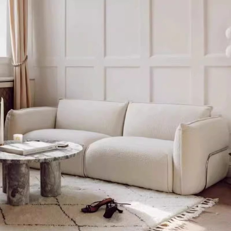 Muebles de diseño de estilo francés retro medieval, Schneider, línea directa, sofá de tela negro alto