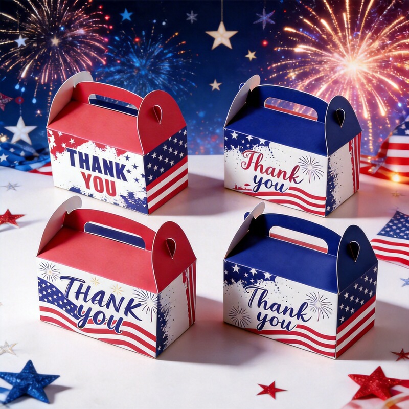 Cross-Border American Independent Website Holiday Party Decoration Gift Boxes National Day Celebration Snacks Candy Paper Boxes Tote Boxes Cross-Border American Independent Website Holiday Party Decoration Gift Boxes National Day Celebration Snacks Candy Paper Boxes Tote Boxes