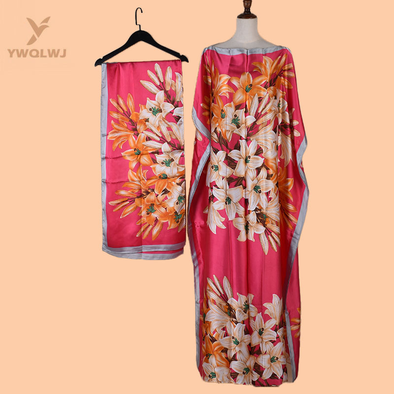 New Style Women's Satin Chiffon Printed Long Shawl for Vacation and Travel, Beach Shawl, Source Factory Wholesale