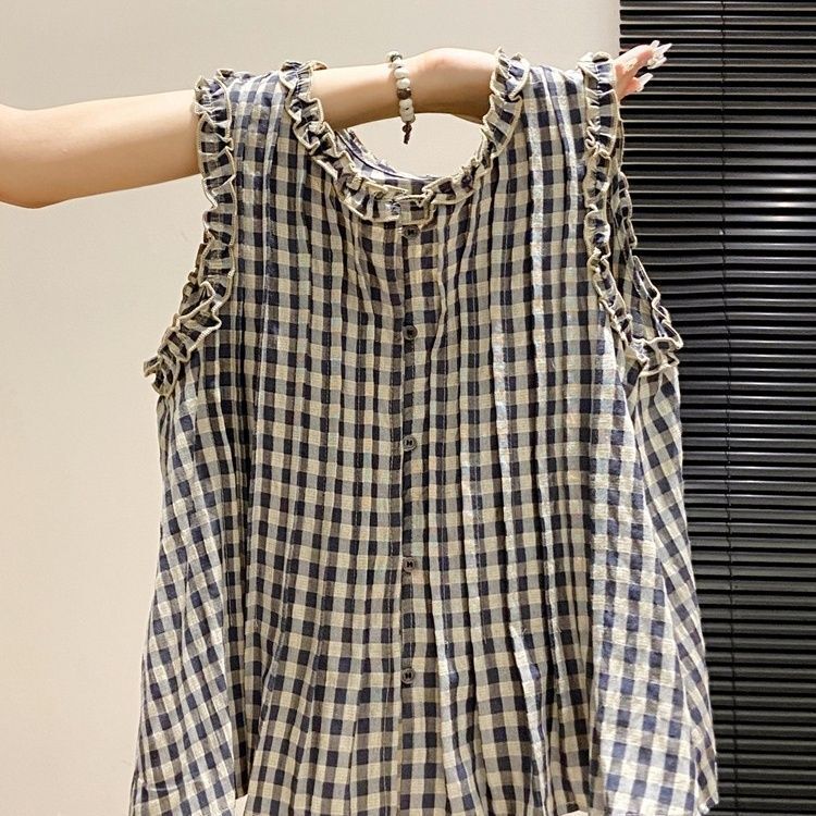 Sweet and Youthful 2026 Stylish Sleeveless Blouse Summer New Loose Slimming Doll-Style Shirt Top Sweet and Youthful 2026 Stylish Sleeveless Blouse Summer New Loose Slimming Doll-Style Shirt Top