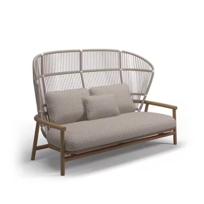 Sofá de ratán al aire libre combinación villa patio jardín al aire libre ocio silla de ratán diseño modelo habitación muebles al aire libre