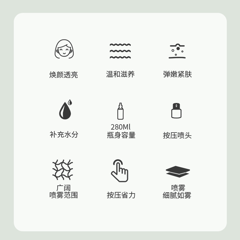 Cross-border 280ml lavender hydrosol spray plant toner oil control moisturizing hydrosol skin care spray