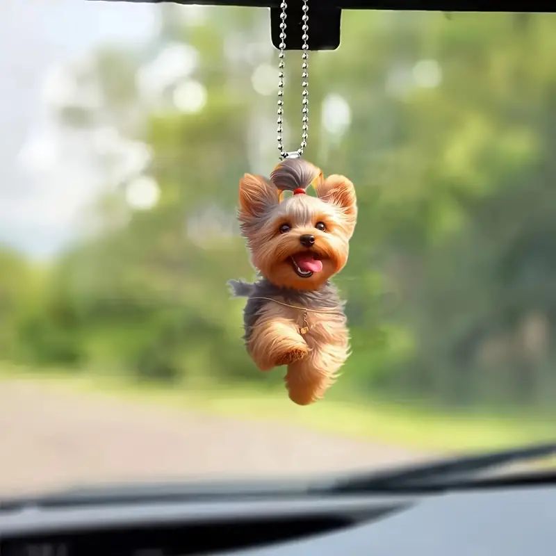 Nuevo transfronterizo lindo perro acrílico material plano accesorios de mochila para automóviles decoración del hogar