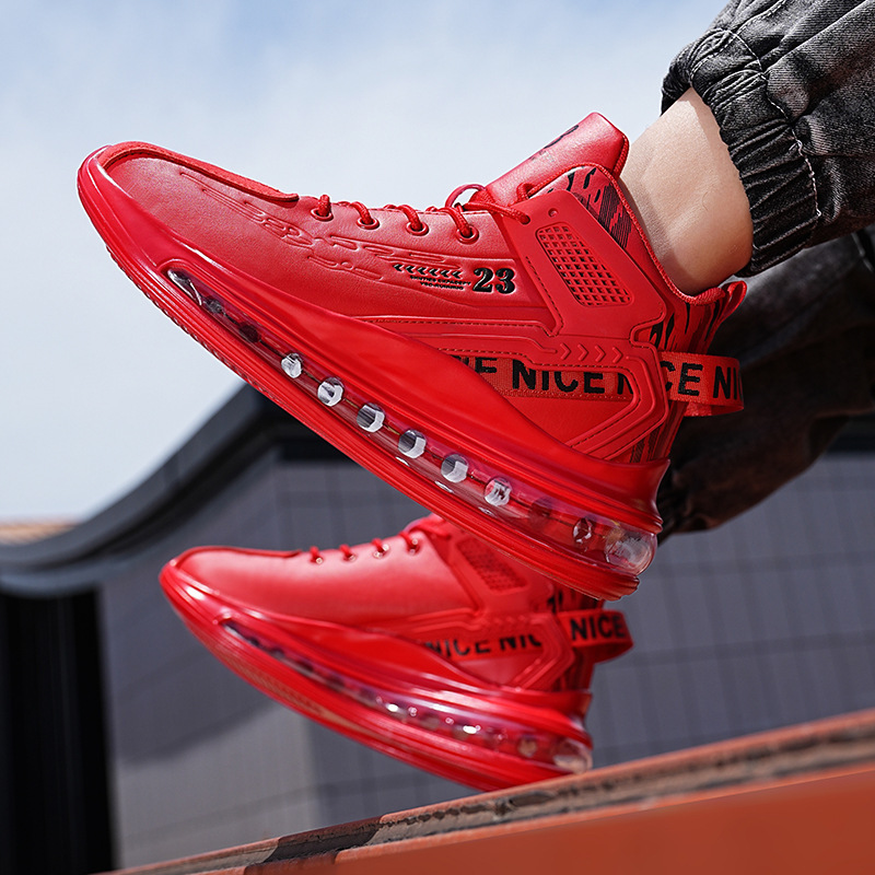 Cheap animal year Red men's shoes spring men's sports Basketball Youth full palm air cushion sneakers men's fashion shoes