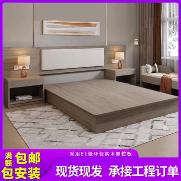 酒店专用床宾馆家具标间全套民宿套房双床公寓豪华定制标间床箱-阿里巴巴