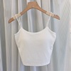 Top with cups, bra, summer tank top, thin strap, beautiful back, lifting effect, simple and elegant design