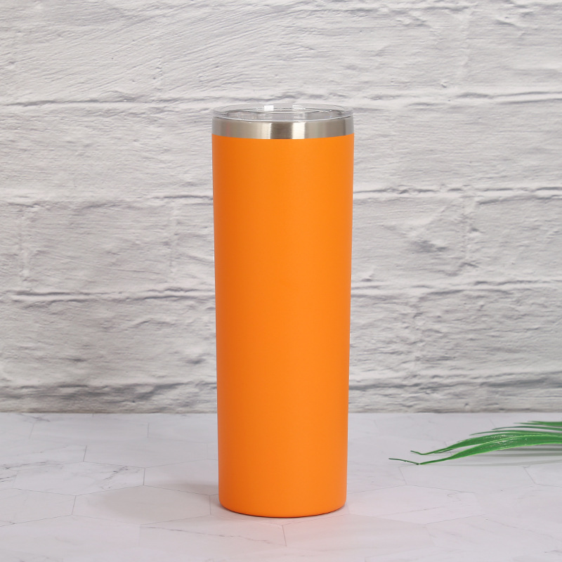 Vaso térmico de acero inoxidable 20oz, recto y de doble capa.