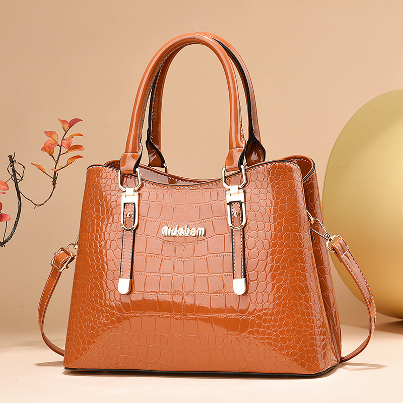 [Bolso de mujeres de Shichen] Otoño Invierno 2023 temperamento bolso de mano de gran capacidad bolso de mujer con patrón de cocodrilo bolso de hombro