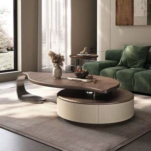Modern Light Luxury Minimalist Leaves Creative Special-Shaped Small Apartment Designer Villa Living Room Home Coffee Table Family