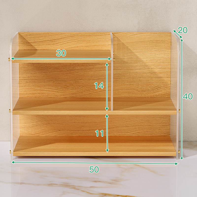 Estantes de escritorio acrílicos pequeños estantes de escritorio de oficina archivos de escritorio