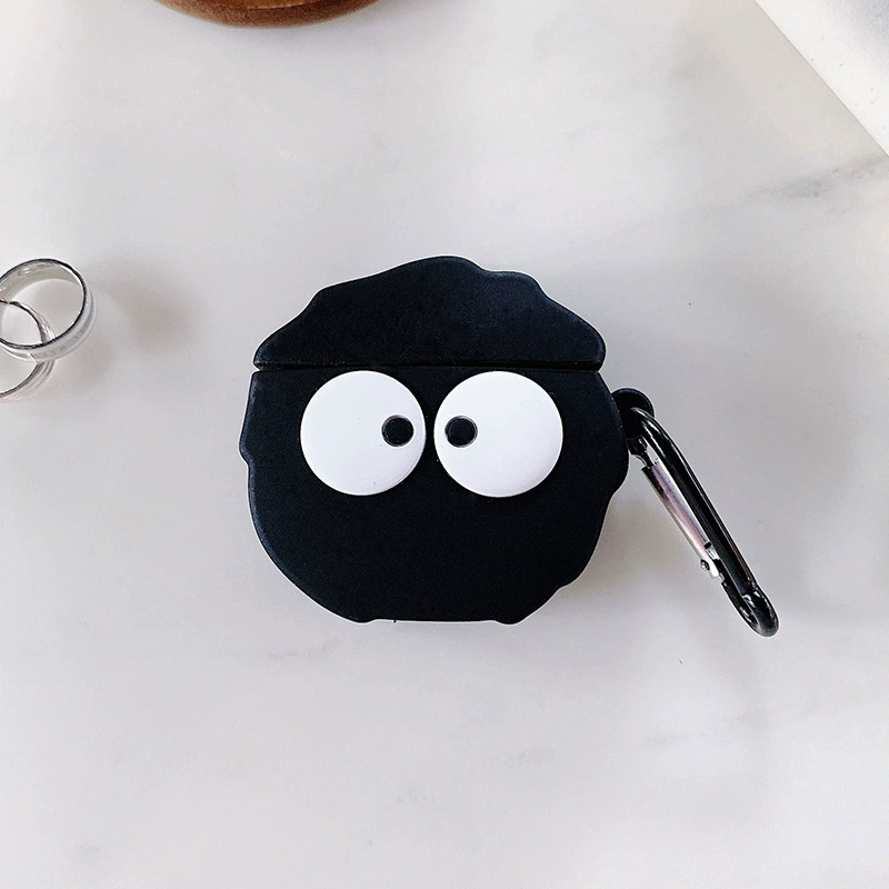 Защитный силиконовый чехол для Apple AirPods / AirPods Pro, дизайны в мультяшном стиле с карабином, милый
