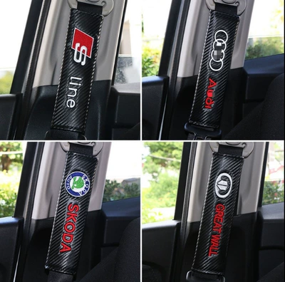Seat belt shoulder pad shoulder pad leather carbon fiber