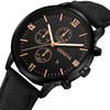 Men's watch, swiss watch for leisure, quartz watches, calendar, belt