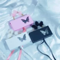 Цепь из шерстяных шариков Пара длинных магнитов для ресниц Butterfly накладные ресницы Коробка 25MM для ресниц может поразить LOGO