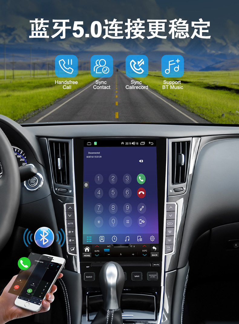Suitable for Infiniti Q50L 2015-2019 Central Control Large-Screen Navigation System All-In-One Device That Supports Carplay Function