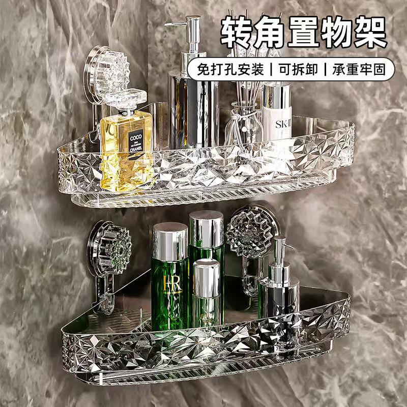 Suction Cup Corner Wall Corner Storage Rack Bathroom Toilet Shelf Bathroom Triangle Wash Table Wash Table Hanging Wall