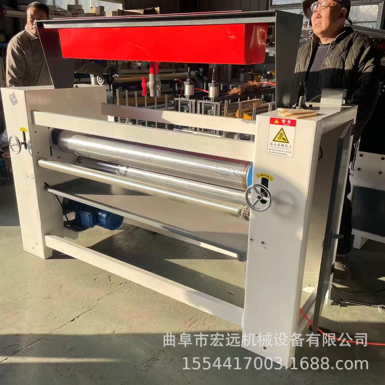 PVC贴面板双面涂胶机 拉伸门板滚胶机 木工石膏板贴纸板上胶机