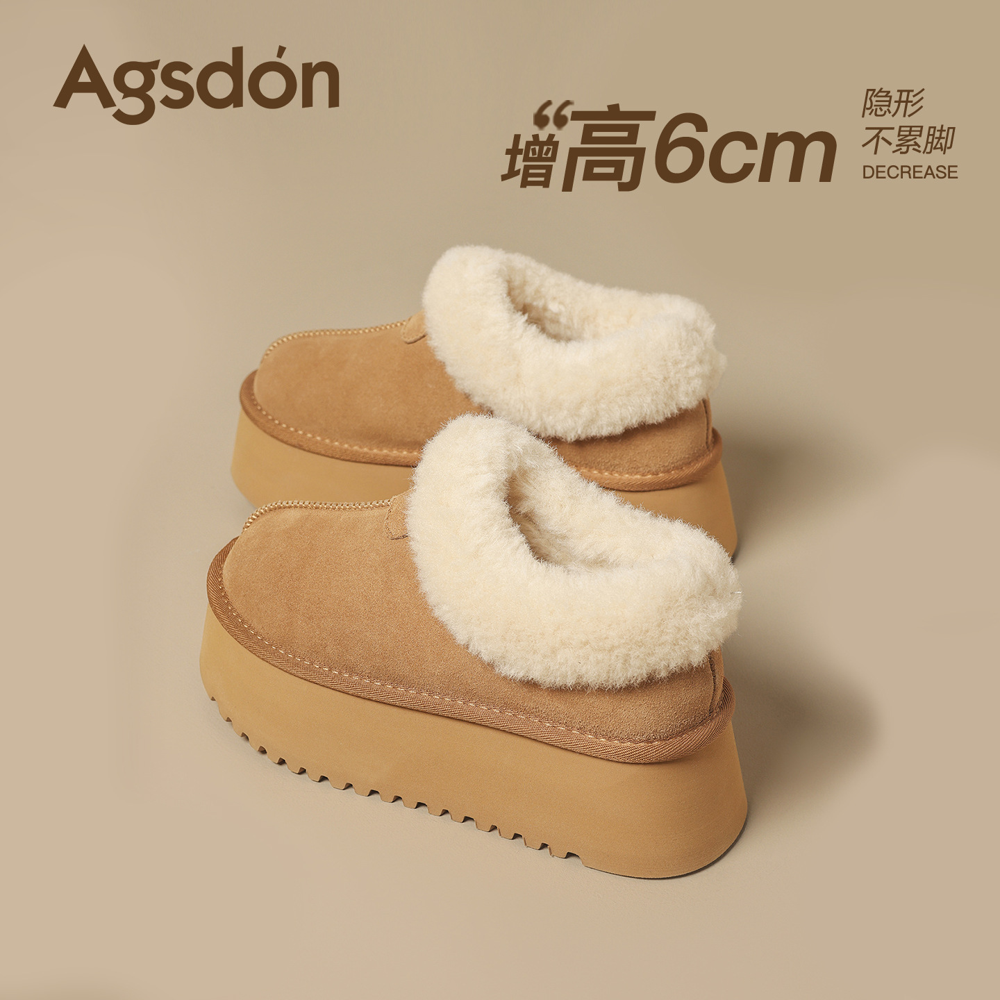 Botas de nieve de terciopelo de Deng Xiaoping 2025 nuevas botas de invierno de invierno con suela gruesa de un pie bajo botas cortas de bocan de peluche