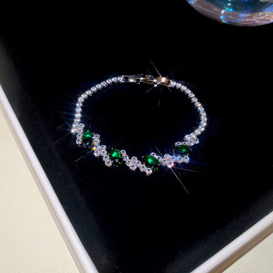 Zircon geometría irregular pulsera de fijación ligera de lujo de alto nivel pulsera de nicho de moda exquisita joyería de mujer