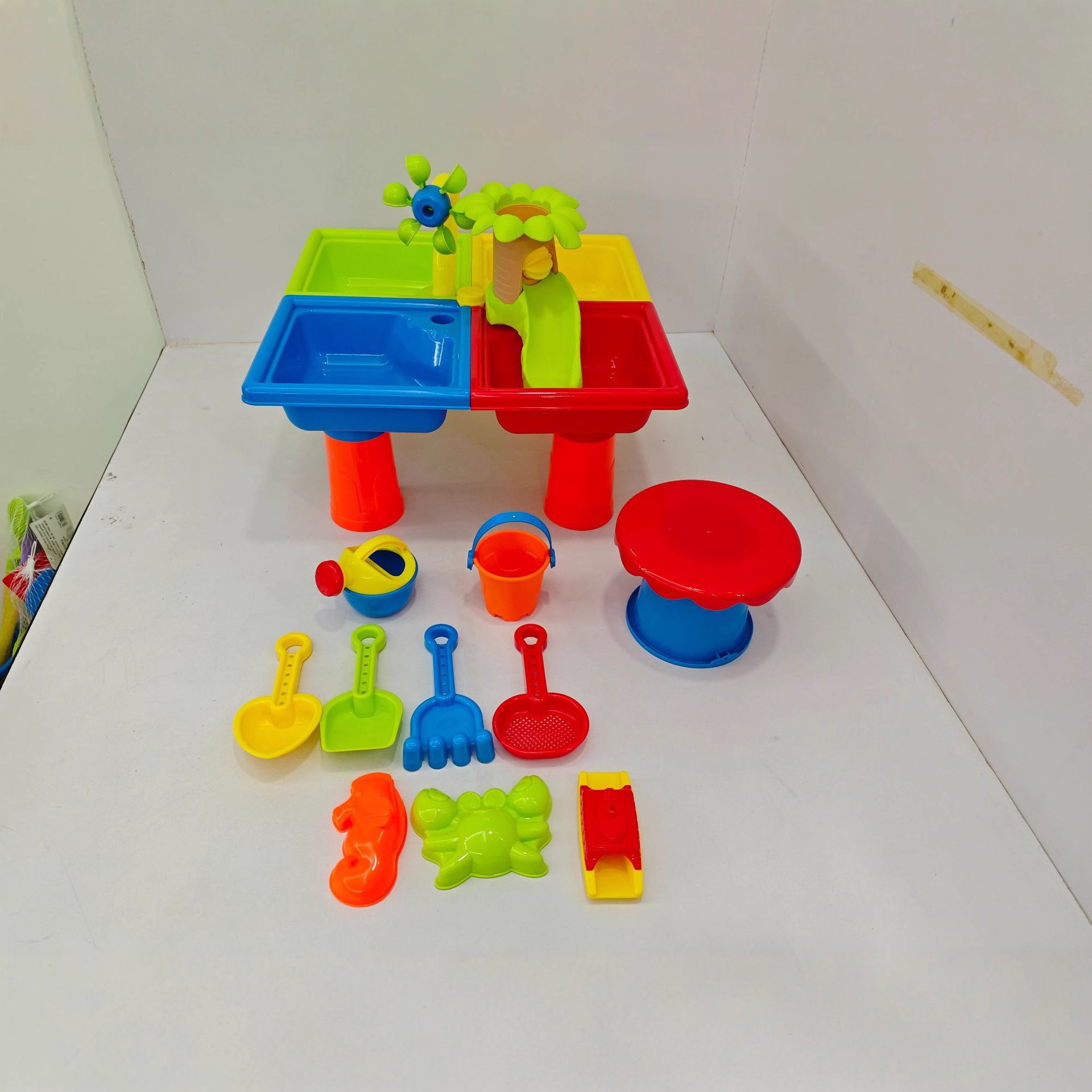 Grandes ventas transfronterizas, juegos de interior y al aire libre, juego en la playa, juego en el agua, juego en la arena, herramientas de pala, mesa de playa, mesa de arena