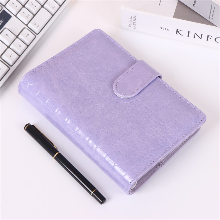 1 Piece Solid Color Learning Imitation Leather Wood-free Paper Business Notebook display picture 1