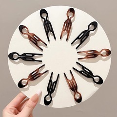 小魚u型ヘアピンシンプルな髪の気質ヘアピンの後頭部ヘアピンの女性2025新型怠け者ヘアピン