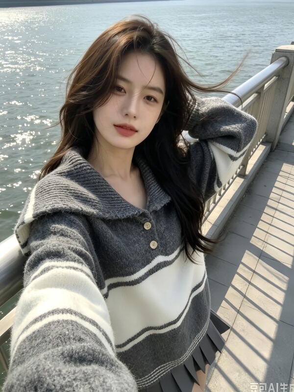 New autumn and winter college style navy collar color-block striped knit sweater, casual long-sleeve outerwear New autumn and winter college style navy collar color-block striped knit sweater, casual long-sleeve outerwear