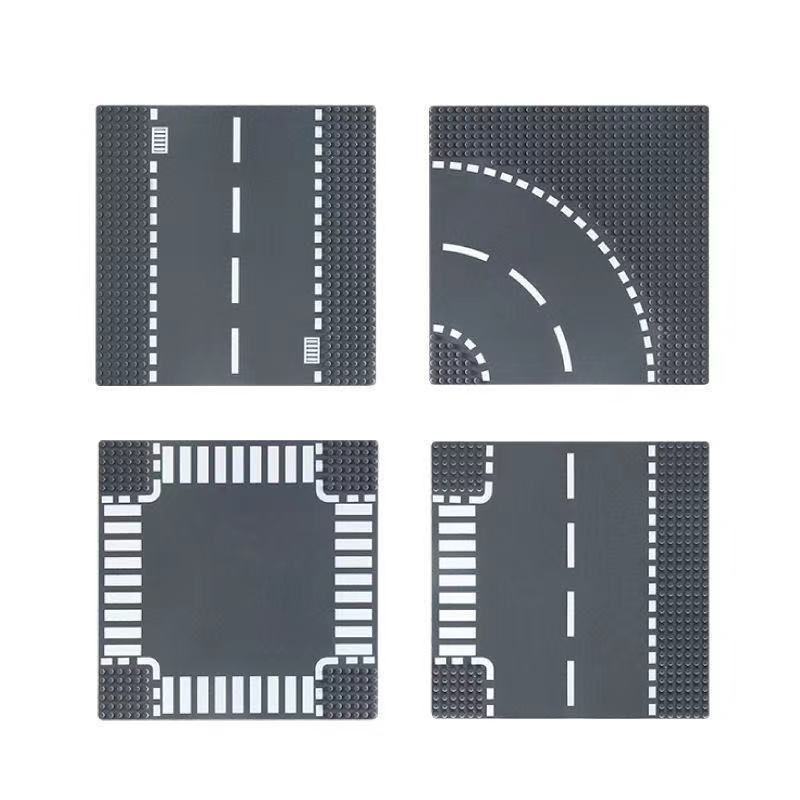 Small particle mosaic building blocks floor Road small particle floor Children DIY building blocks toy accessories manufacturers wholesale