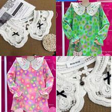 秋冬新款毛线小领子绣花小披肩韩系小领子 童装女装服装辅料批发