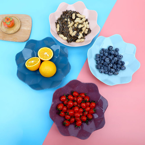 Hotel living room multifunctional household fruit plate fruit plate candy plate creative plastic large diamond shaped melon and fruit snack small