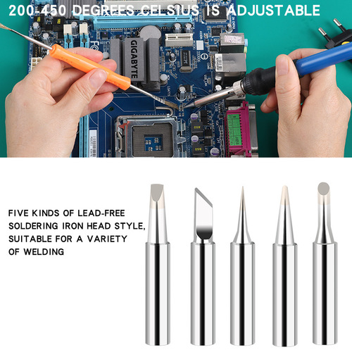 Adjustable temperature soldering iron, US standard 110v soldering tool, European standard 220V 60W soldering iron tool kit set