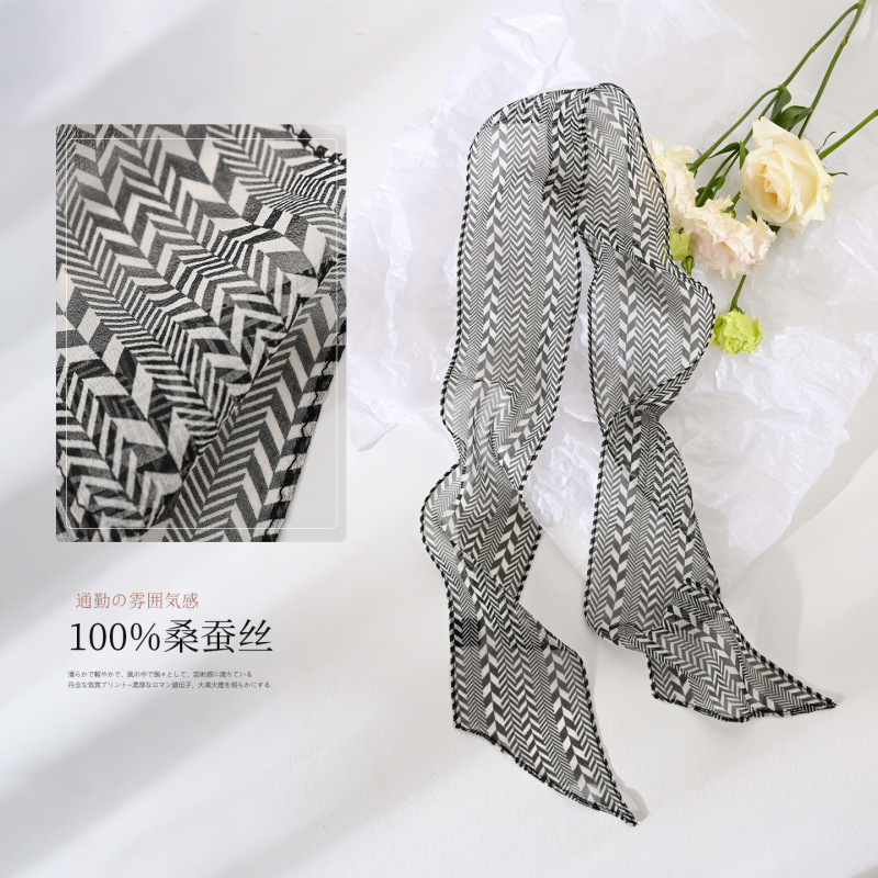 夏さわやかで通気性のある薄いシルクスカーフ 100% マルベリーシルク隠しジョーゼットロングスカーフとスカート女性用|undefined