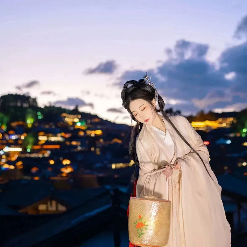 [Yu Rui] Hanfu female fairy, ancient style, ancient style, ancient costume super immortal full set of elegant and elegant, Wei Jinfeng waist