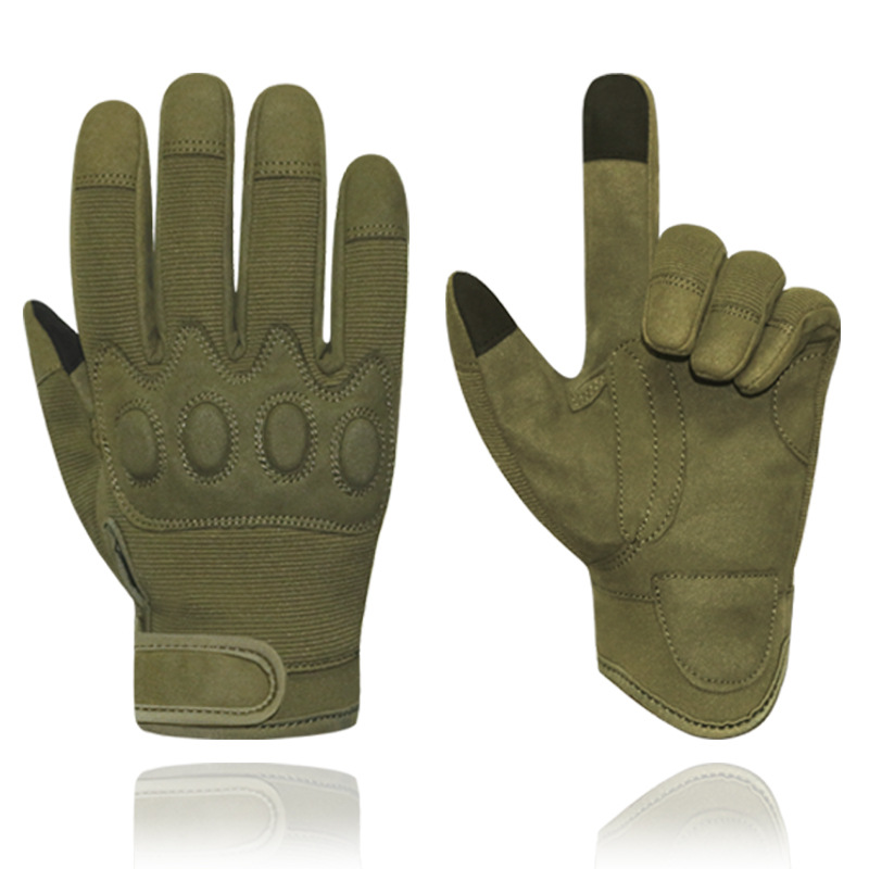 Fabricantes al por mayor guantes tácticos al aire libre de todos los dedos ciclismo deportivo pantalla táctil verde militar caminata entrenamiento de montaña antideslizante protección solar