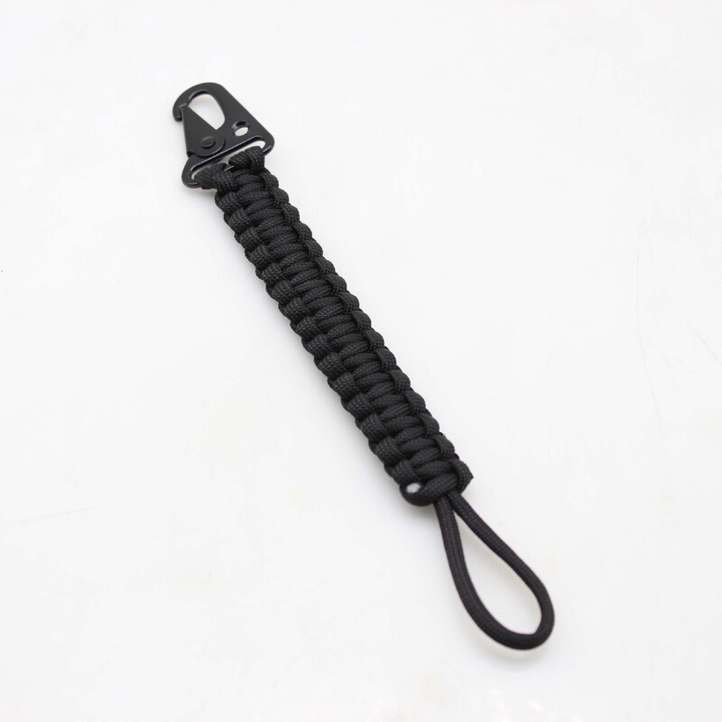Popular seven-core umbrella rope woven outdoor sports anti-lost keychain portable solid Eagle mouth buckle belt key pendant