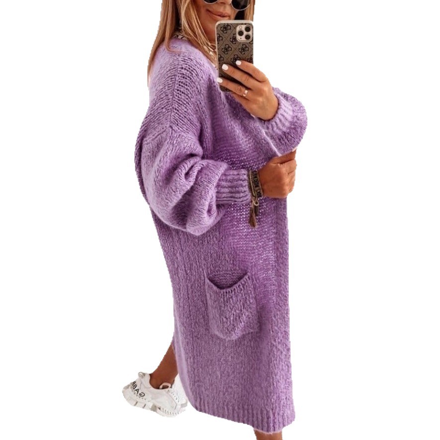 Suéter tipo cárdigan Amazon para mujer, abrigo 2025, nuevo tejido de punto holgado, cárdigan superior para otoño e invierno