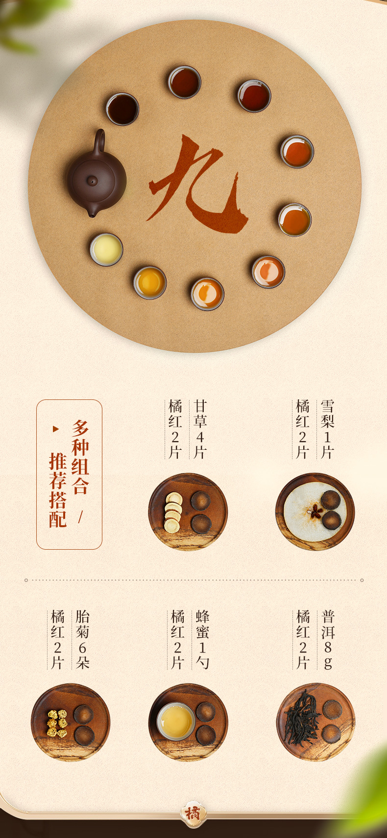 Aged Huazhou Exocarpium Citri Grandis Slices 15 Year Chenpi Herbal Tea 100g Round Tin specifications