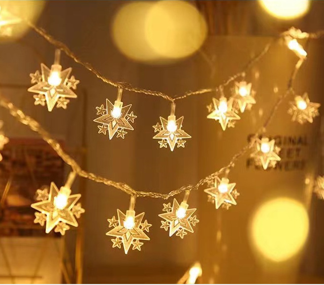 Explosiva LED Middle East Gurbang Festival Palace Lantern Tres estrellas con luna perla Luna Musulmana Lámpara de colores Lámpara de cadena