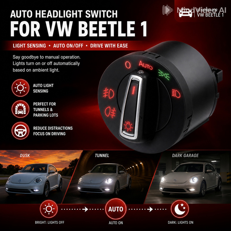 Intelligent Automatic Sensor Headlight Switch for Volkswagen Lavida, Sagitar, Passat, and Magotan Modification Parts from the Source Manufacturer