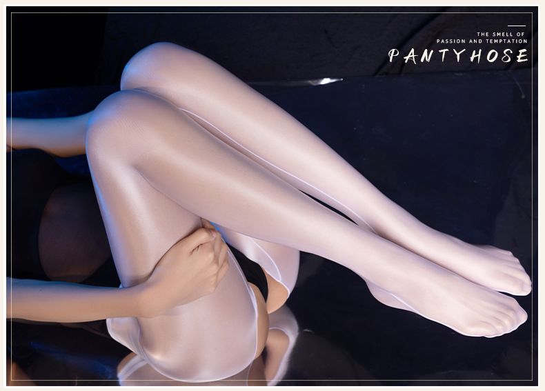 Tear-Resistant Open-Crotch Silk Stockings, Black Sheer Hosiery for Women, One Size — detail image 24