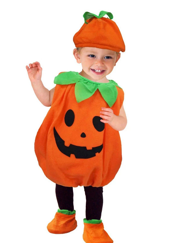 Disfraz de calabaza de Halloween para niños bebé estilo de cosplay traje de rendimiento lindo bebé de calabaza traje de comercio exterior