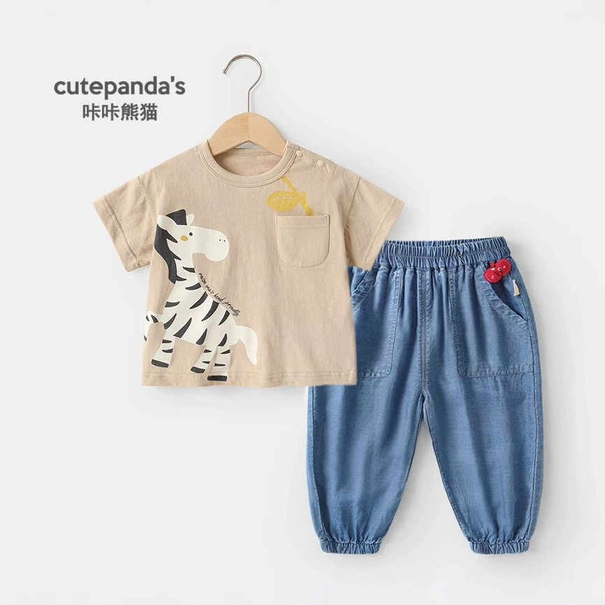 Mosquito repellent, set, summer children's summer clothing for leisure, with short sleeve, children's clothing