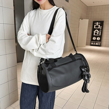 旅行包男款大容量高级感健身包女皮质运动收纳包户外手提斜挎包男