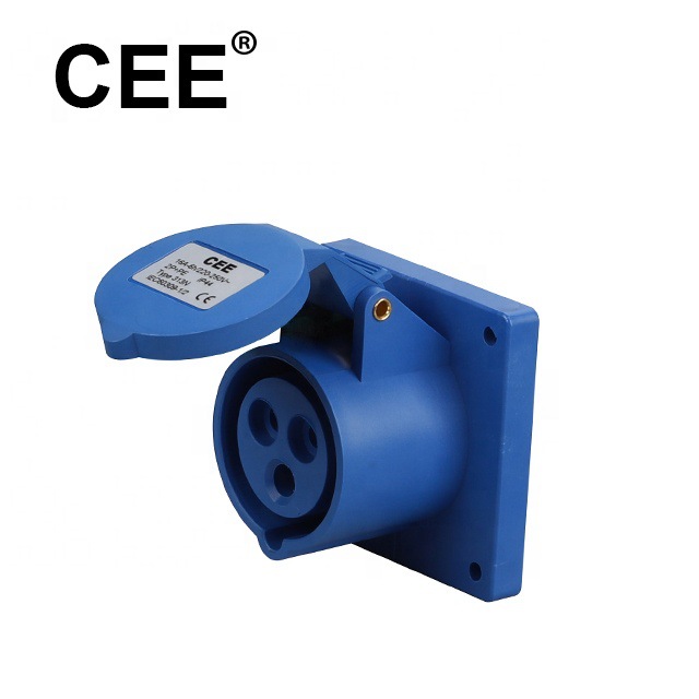 CEE-313N/323N暗装插座16A 32A 250V IEC CE标准面板式工业插座