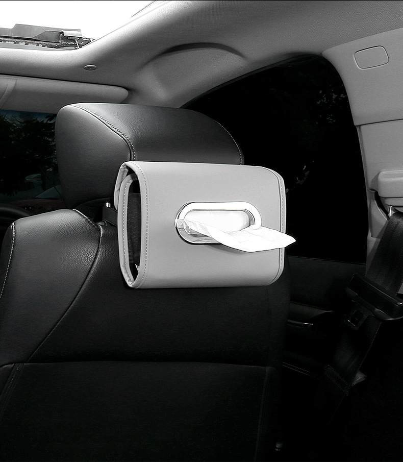 Cross-Border Car Tissue Box, Hanging Tissue Dispenser, Car Seat Back Tissue Box, Car Armrest Box Tissue Storage Bag
