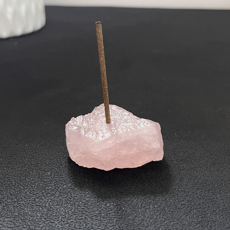 天然水晶原石香插底座摆件家居装饰品小众供佛香架线香创意礼品|undefined