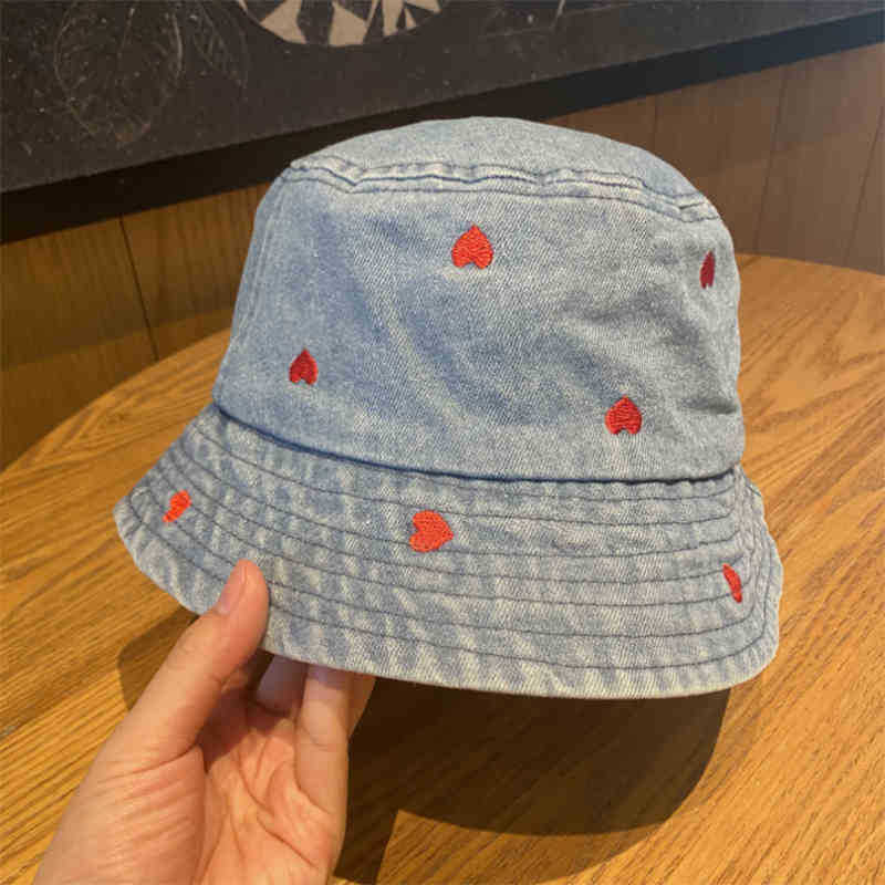 Sombrero de pescador vaquero amor azul vaquero claro